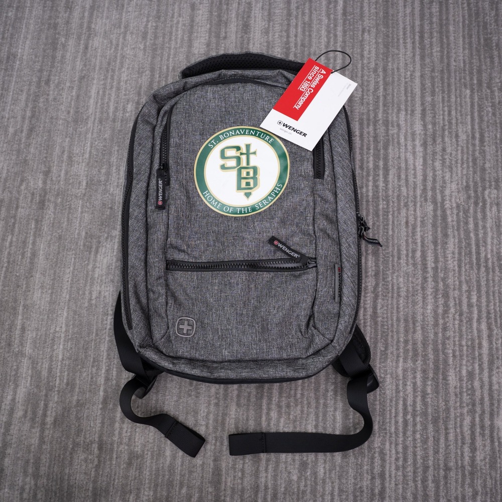 Wenger Meter Laptop Backpack Unisex OS Grey NEW St. Bonaventure Seraphs 14L